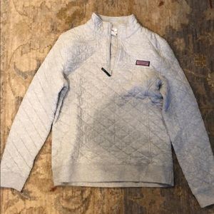 Vineyard vines light grey half zip